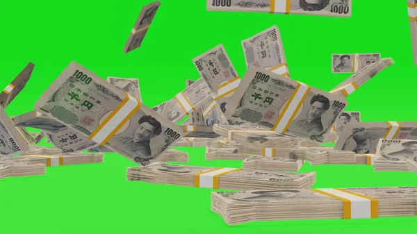 1000 Japanese Yen Money Composition Financial Background Many Banknotes Wads — Stock Photo, Image