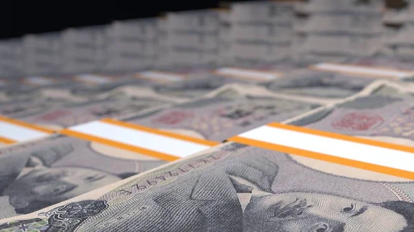 1000 Японських Ієн Грошової Композиції Фінансове Походження Багато Банкнот Пучечок — стокове фото