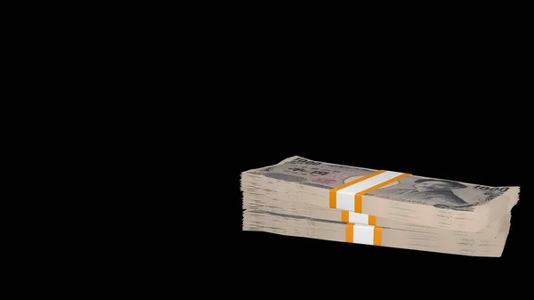 1000 Японських Ієн Грошової Композиції Фінансове Походження Багато Банкнот Пучечок — стокове фото