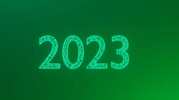 Colorful Neon Inscription 2023 Black Background New Year — Fotografia de Stock