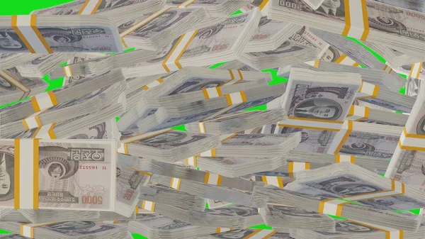 5000 South Korean won money composition. Financial background. Many banknotes and wads of money. Business or economy concept. Cash.