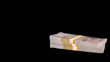 5000 South Korean won money composition. Financial background. Many banknotes and wads of money. Business or economy concept. Cash.