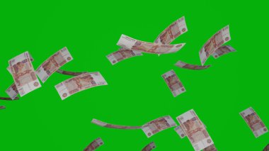 5000 Russian rubles money composition. Financial background. Many banknotes and wads of money. Business or economy concept. Cash.