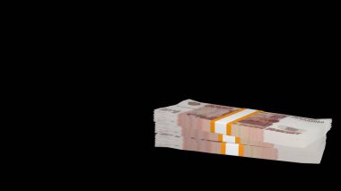 5000 Russian rubles money composition. Financial background. Many banknotes and wads of money. Business or economy concept. Cash.