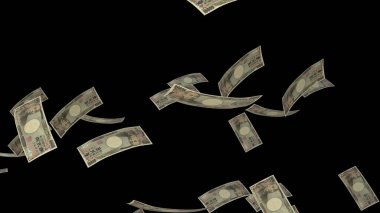 10000 Japanese yen money composition. Financial background. Many banknotes and wads of money. Business or economy concept. Cash.