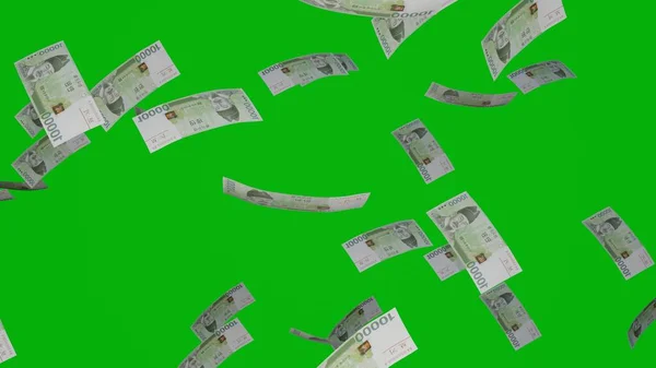 10000 Южнокорейцев Выиграли Денежный Состав Финансовый Фон Много Банкнот Пачек — стоковое фото