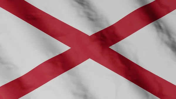 Флаг Алабамы Флаг Развевается Ветру Сша Государственный Флаг — стоковое фото