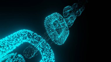 Modern technology. Digital chain. Blockchain Abstract background Metaverse