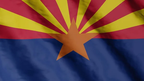 Arizona Flag Flag Fluttering Wind Usa National Flag — Fotografia de Stock