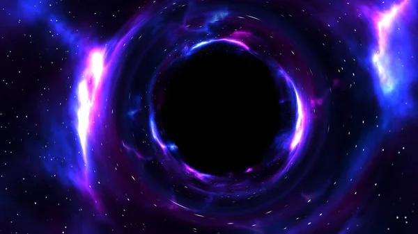 Beautiful Black Hole Illustration Collapsar Massive Black Hole Space — 图库照片