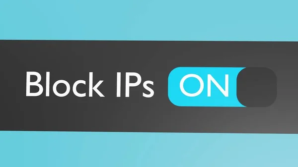 Turn Block Ips Button Slider Blocking Limit Access Internet — Stockfoto