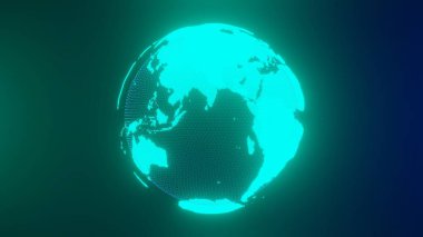 Spinning planet Earth. Technology. Communication concept Background