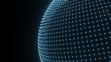 Spinning planet Earth. Technology illustration. Communication concept Background