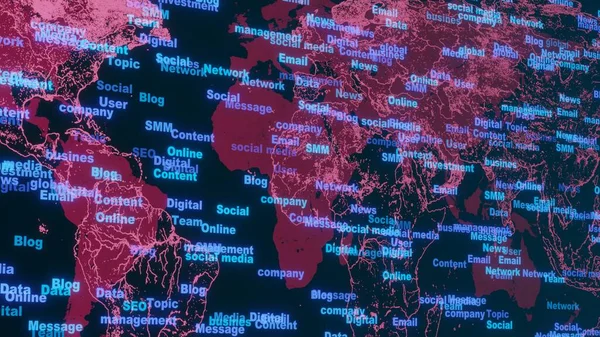 Global Business World Map Business Terms Business — ストック写真