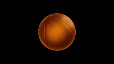 Golden basketball ball on black background. Creative sports illustration is suitable for sports events or betting promotion.