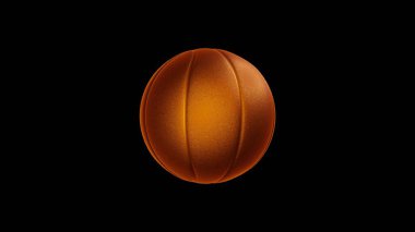 Golden basketball ball on black background. Creative sports illustration is suitable for sports events or betting promotion.