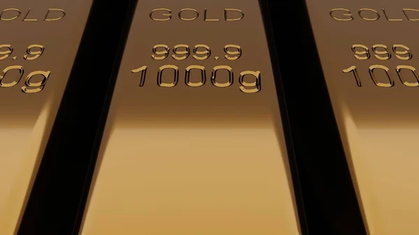 Gold Bars Background Pure Gold Many Gold Bars — Fotografia de Stock