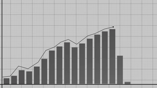 Stock Price Chart Notebook Page Growth Decline Dynamics Creative Financial — Fotografia de Stock