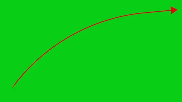 Arrow Moving Chromakey Background Stock Market Graphic Stock Price Chart — 图库照片