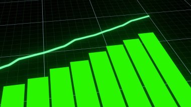 Stock market graphic. Stock price chart. Financial and business concept.