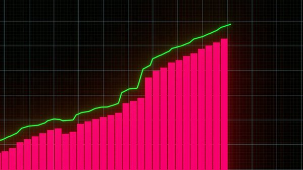 Stock market graphic. Stock price chart. Financial and business concept.
