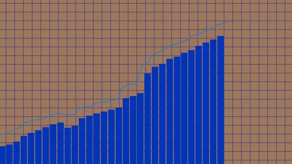 Stock Price Chart Notebook Page Growth Decline Dynamics Creative Financial — Stock Photo, Image