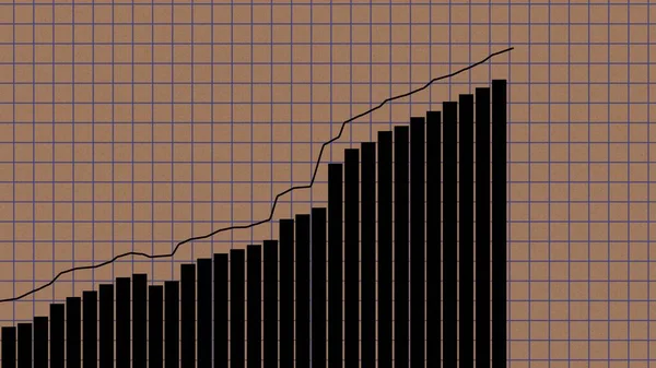 Stock Price Chart Notebook Page Growth Decline Dynamics Creative Financial — Stockfoto