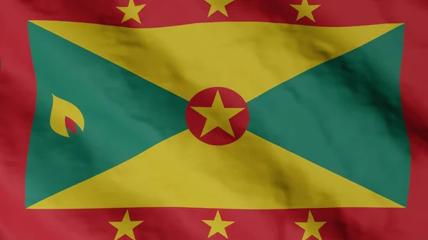 Grenadian Flag Waving Wind Grenada National Flag National Flag — ストック写真