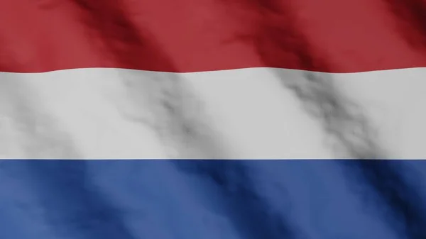 Dutch Flag Waving Wind Netherlands National Falg — Fotografia de Stock