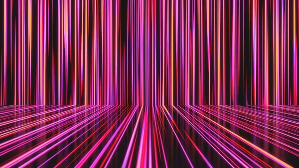 Abstract neon background. Colorful neon rays. Glowing lines.
