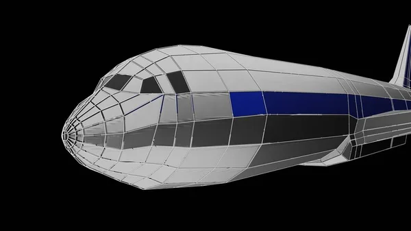 Air Plane Construction Structure Aircraft Skin Engineering Technology Illustration — Photo