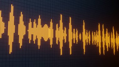 Timeline. Sound wave. Running audio track Music