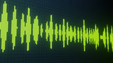 Timeline. Sound wave. Running audio track Music