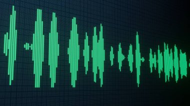 Timeline. Sound wave. Running audio track Music