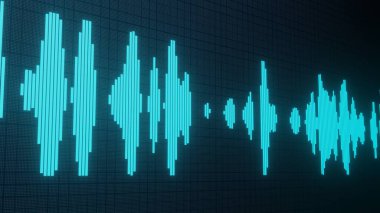 Timeline. Sound wave. Running audio track Music