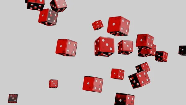 Red Dice White Background Casino Concept Gambling Cubes —  Fotos de Stock