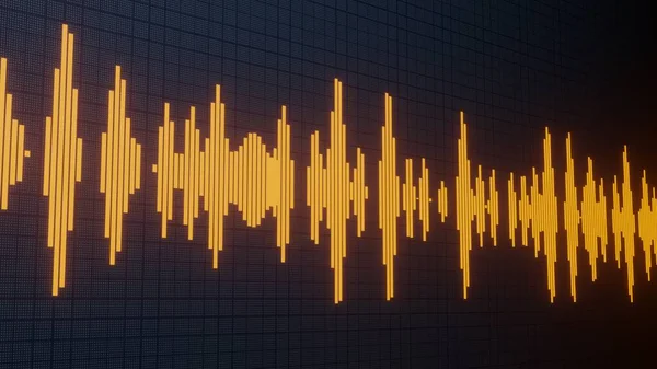 Timeline. Sound wave. Running audio track Music