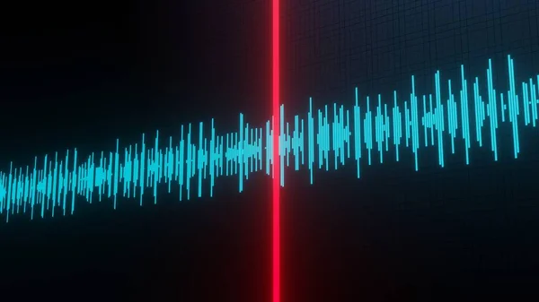 Timeline. Sound wave. Running audio track Music