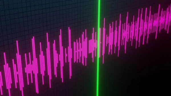 Хронология Звуковая Волна Запуск Аудио Трека — стоковое фото