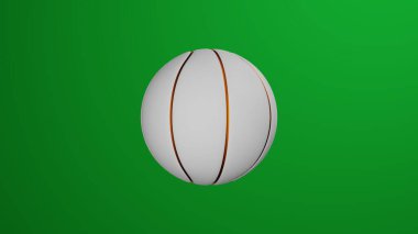 White basketball ball on chromakey background. Sports concept. Game.