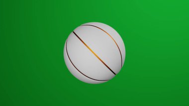 White basketball ball on chromakey background. Sports concept. Game.