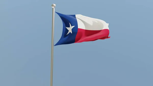 Texas Flag Flagpole Flag Fluttering Wind Usa National Flag — Stock Fotó