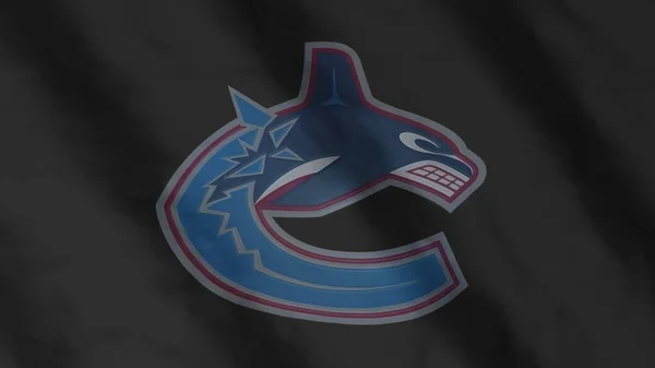 Vancouver Canucks Hockey Club Flag Waving Wind Vancouver Canucks Team — 스톡 사진