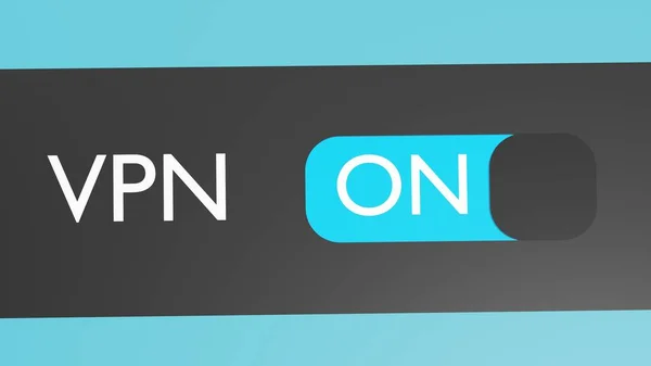 Turn Vpn Button Slider Virtual Private Network Secure Internet Connection — Stockfoto