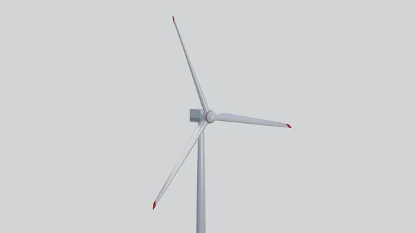 Windmill Isolated White Background Green Energy Ecology Eco — ストック写真