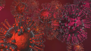 Coronavirus cells. Covid-19 bodies. Virus Vaccination