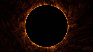 Dying sun. Abstract fantasy space object. Illustration suitable for music album cover.