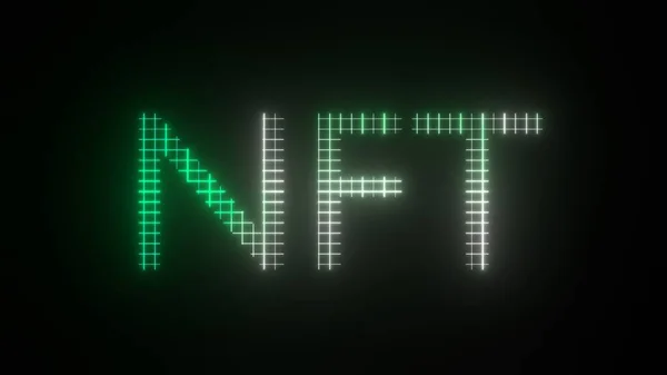 Modern Colorful Nft Inscription Crypto Art Concept Metaverse — Stok fotoğraf