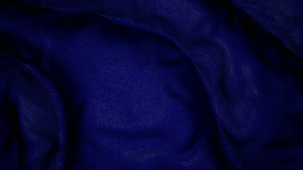 Dark Blue Silk Fabric Illustration Beautiful Textile Neutral Background Footage — Foto Stock