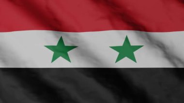 Syrian flag waving in the wind. Syria national flag video footage.